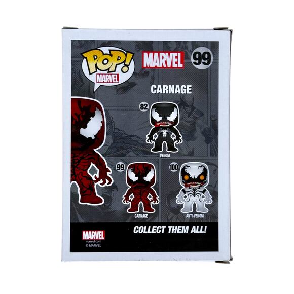 Funko Pop Unopened Carnage 99 Marvel Universe Supervillain Spiderman Venom - Picture 3 of 9
